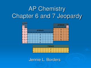AP Chemistry Chapter 6 and 7 Jeopardy
