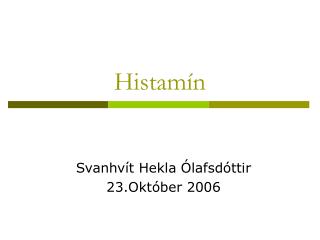 Histamín