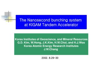 Korea Institutes of Geoscience, and Mineral Resources