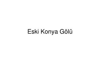 Eski Konya Gölü