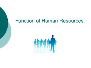 Function of Human Resources