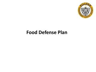 Food Defense Plan