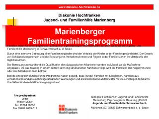 Diakonie Hochfranken Jugend- und Familienhilfe Marienberg