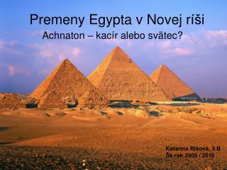 Premeny Egypta v Novej r íši