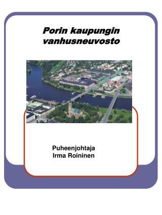 Porin kaupungin vanhusneuvosto