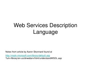 Web Services Description Language