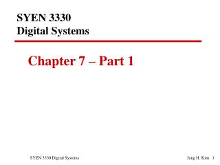 SYEN 3330 Digital Systems