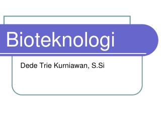 Bioteknologi