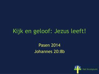 Kijk en geloof: Jezus leeft!