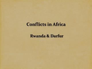 Conflicts in Africa