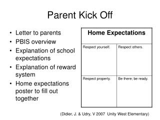 Parent Kick Off