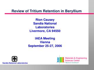 Review of Tritium Retention in Beryllium