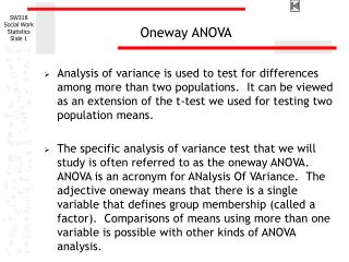 Oneway ANOVA