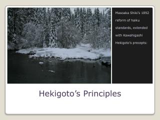 Hekigoto’s Principles