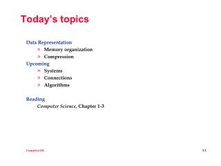 Today’s topics