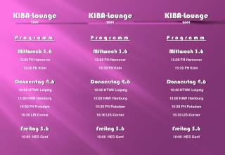 KIBA-Lounge 2009 Programm Mittwoch 3.6 12:00 FH Hannover 15:30 FH Köln