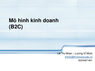 Mô hình kinh doanh (B2C)