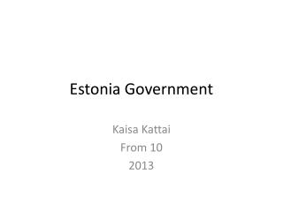 Estonia Government