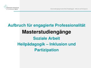 Vier grundlegende Qualifikationsziele der Masterstudiengänge