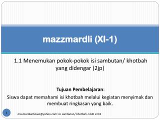 mazzmardli (XI-1)