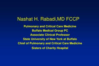 Nashat H. Rabadi,MD FCCP