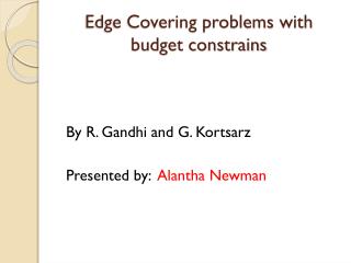 Edge Covering problems with budget constrains