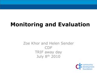 Monitoring and Evaluation