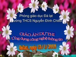 Phòng giáo dục Đà lạt Trường THCS Nguyễn Đình Chiểu