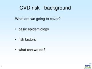 CVD risk - background