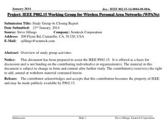 Project: IEEE P802.15 Working Group for Wireless Personal Area Networks (WPANs)