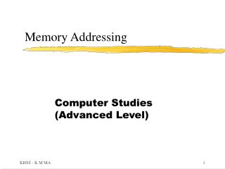 Memory Addressing