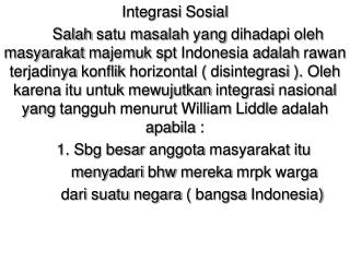 Integrasi Sosial