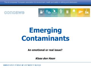 Emerging Contaminants