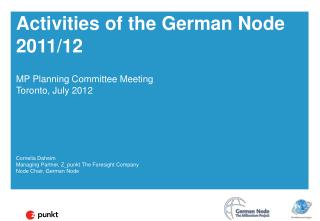 Activities of the German Node 2011/12