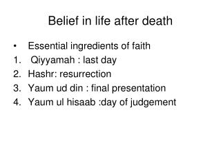 Belief in life after death