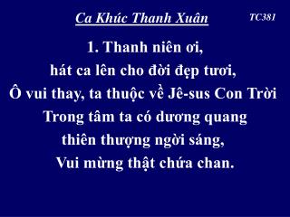 Ca Khúc Thanh Xuân