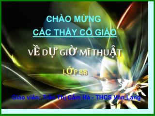 VỀ DỰ GIỜ MĨ THUẬT LỚP 8B