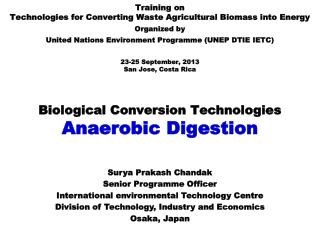 Biological Conversion Technologies Anaerobic Digestion