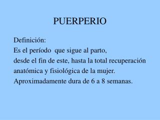 PUERPERIO