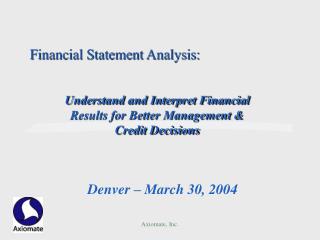 Financial Statement Analysis: