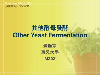 其他酵母 發酵 Other Yeast Fermentation