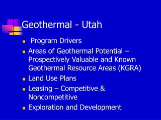 Geothermal - Utah