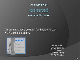 An overview of comrad (community radio)