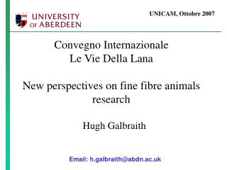 Convegno Internazionale Le Vie Della Lana New perspectives on fine fibre animals research