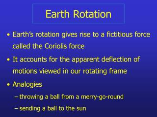 Earth Rotation