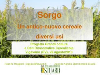 Roberto Reggiani (reggiani@stuard.it) - Azienda Agraria Sperimentale Stuard