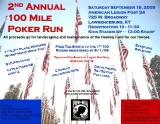 2 nd Annual 100 Mile Poker Run