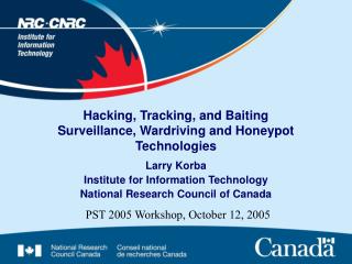 Hacking, Tracking, and Baiting Surveillance, Wardriving and Honeypot Technologies