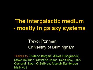 The intergalactic medium