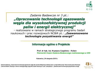 Prof. dr hab. inż. Krystyna Czaplicka – Kolarz